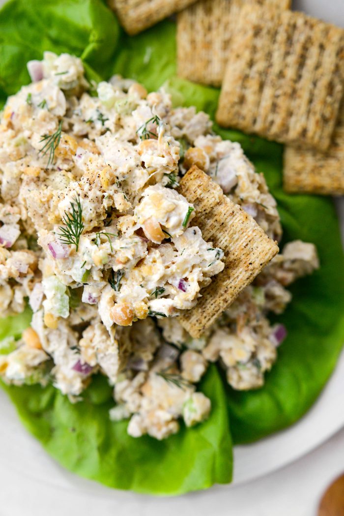 Smashed Chickpea Chicken Salad
