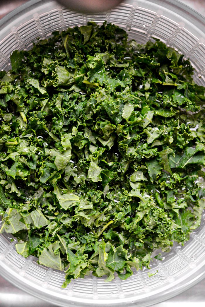 chop and wash kale