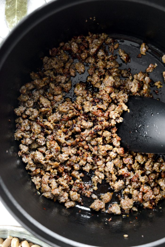 browned italian sausage