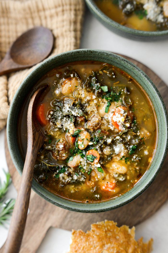 Italian Sausage White Bean Soup with Kale
