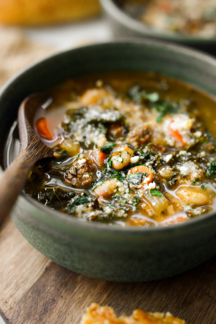 Italian Sausage White Bean Soup with Kale