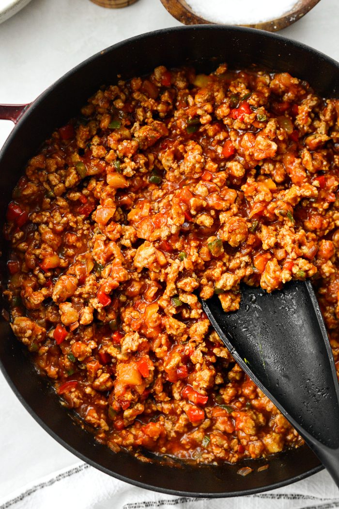 simmered sloppy Jane sauce