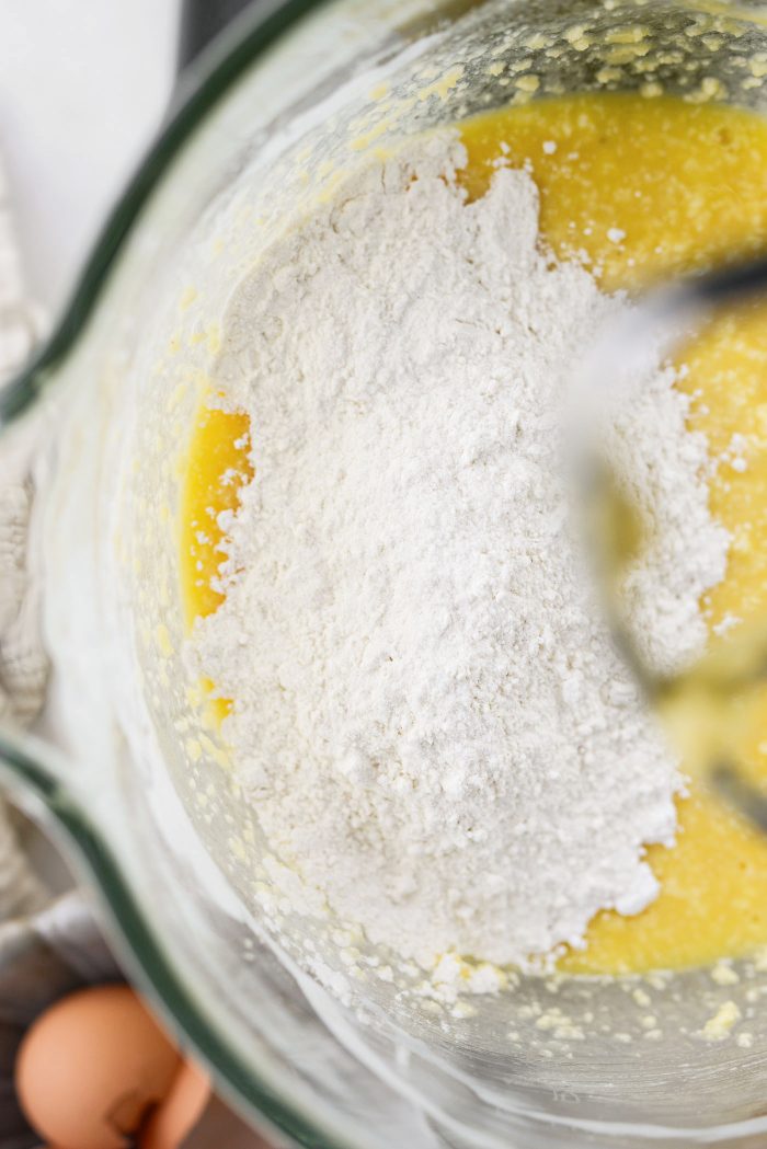 Once mixed, gradually add the dry ingredients