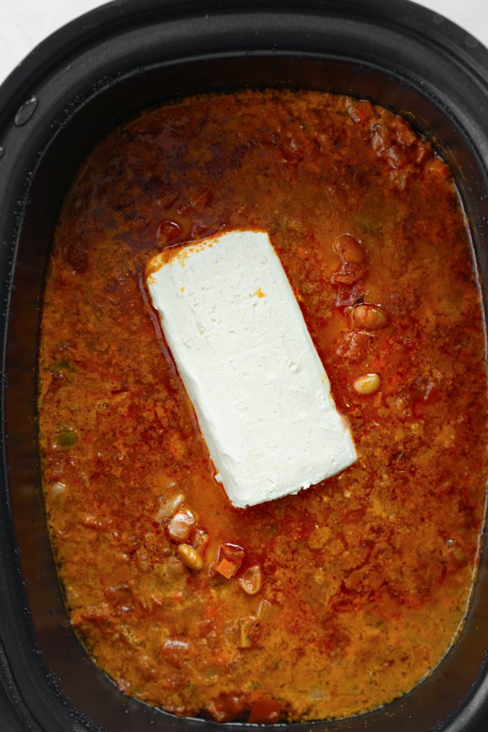 add in block in cream cheese