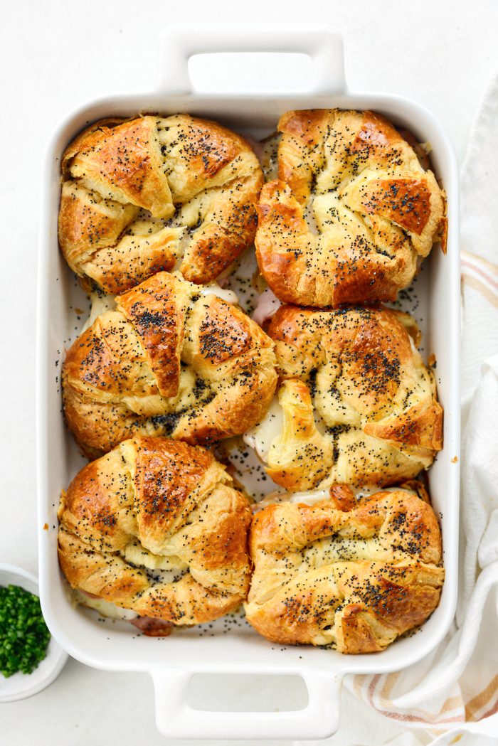 Baked Ham and Cheese Croissant Sandwiches