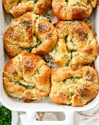 Baked Ham and Cheese Croissant Sandwiches