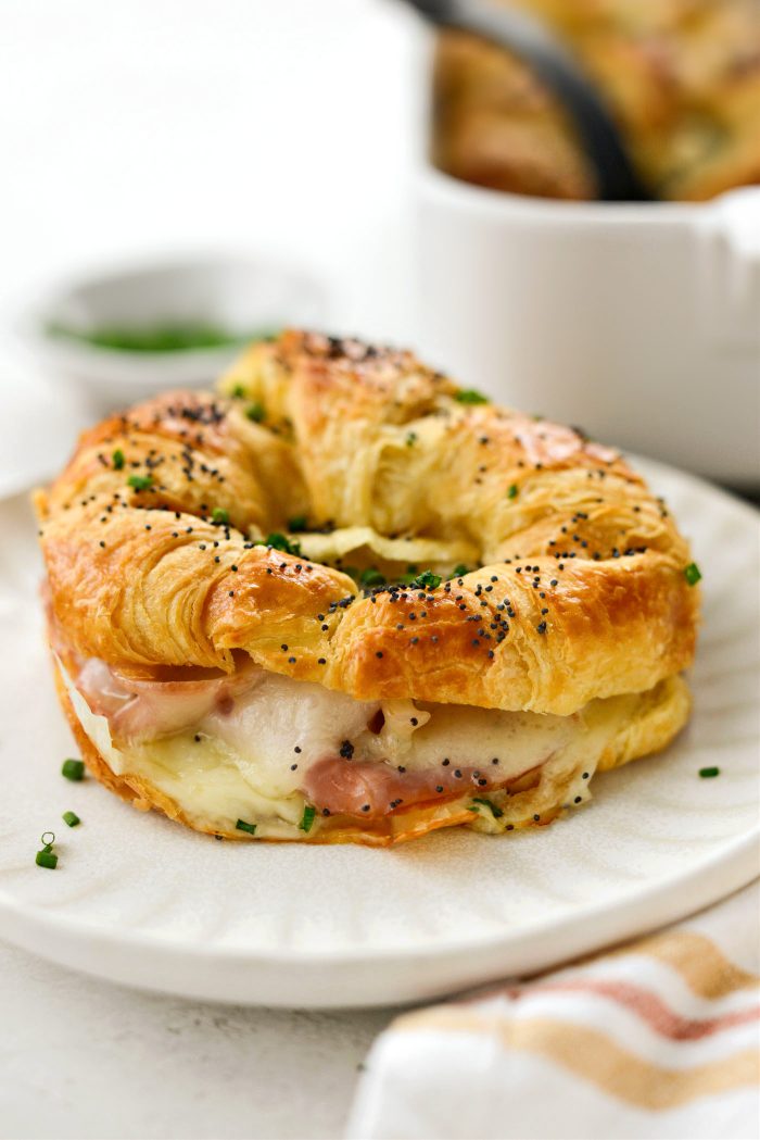 Baked Ham and Cheese Croissant Sandwiches