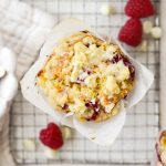 Raspberry White Chocolate Streusel Muffins