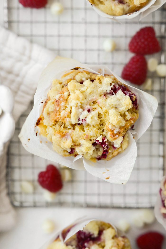 Raspberry White Chocolate Streusel Muffins