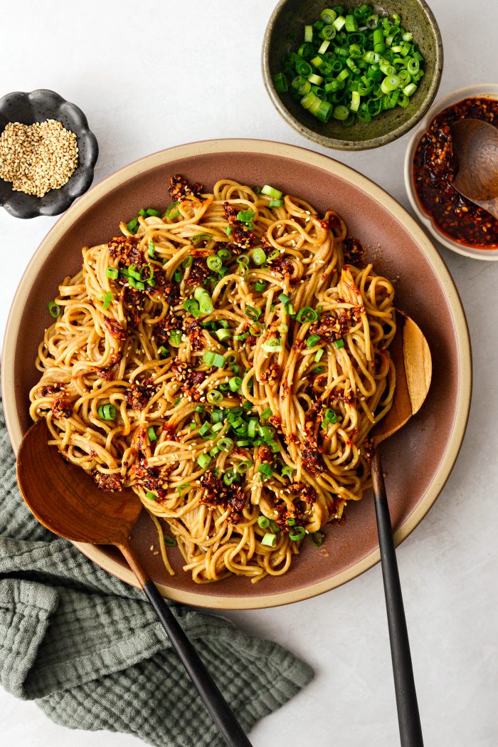 spicy garlic sesame noodles