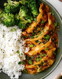 One Pan Baked Dumplings