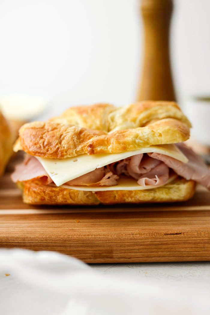Baked Ham and Cheese Croissant Sandwiches