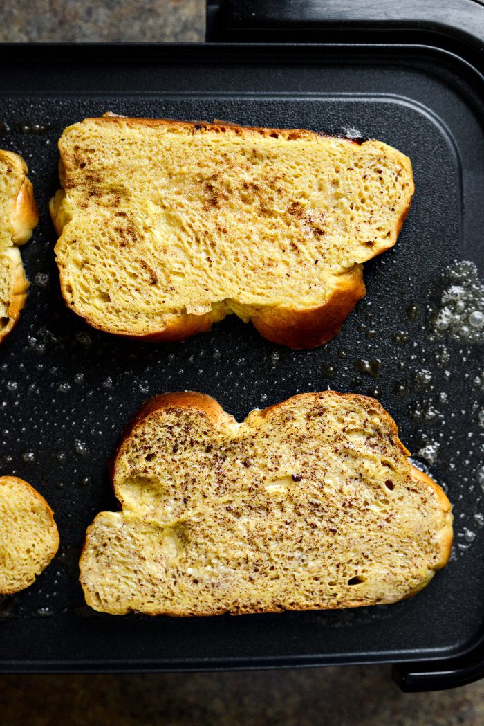 work in batches cooking the French toast