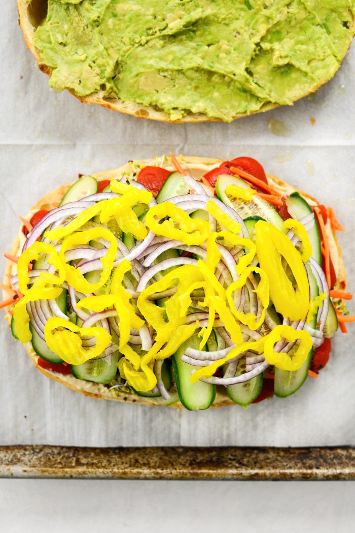 lastly top with banana peppers