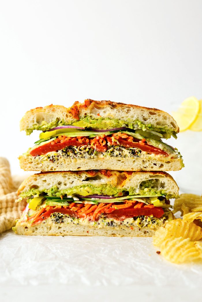 Rainbow Veggie Sandwich