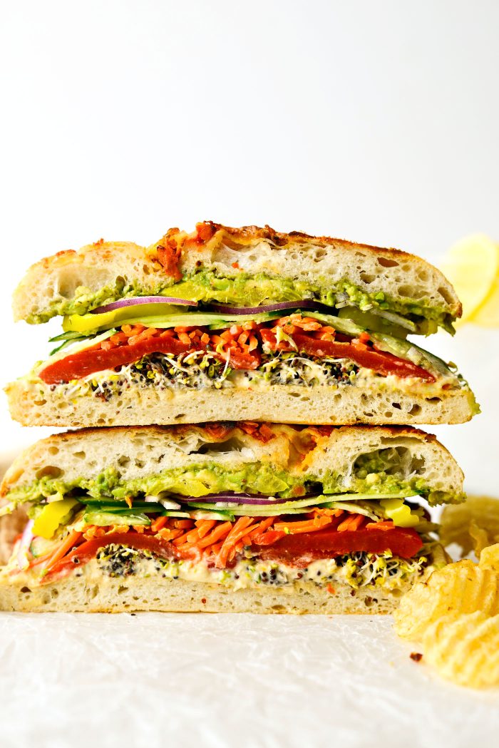 Rainbow Veggie Sandwich