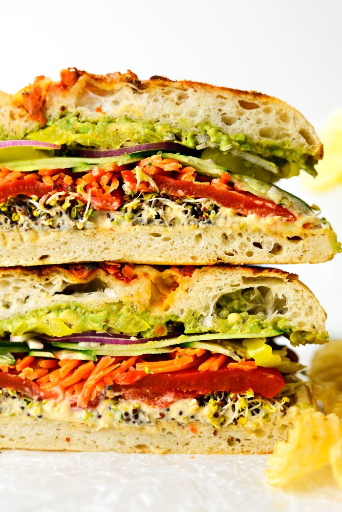 Rainbow Veggie Sandwich