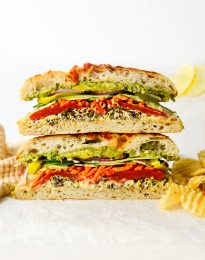Rainbow Veggie Sandwich