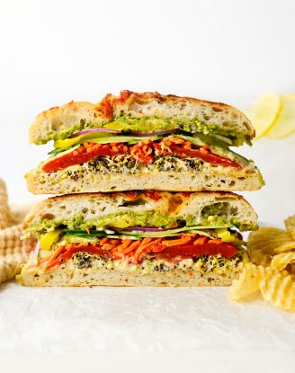 Rainbow Veggie Sandwich
