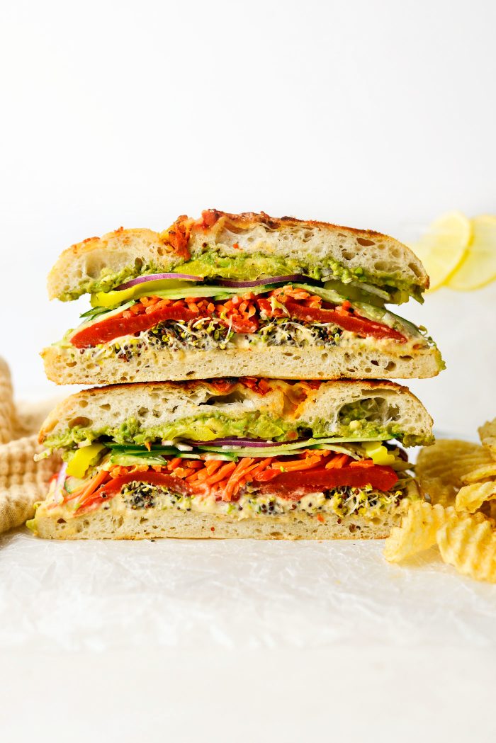 Rainbow Veggie Sandwich