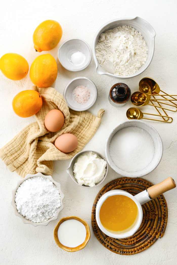 Ingredients for Meyer Lemon Ricotta Cake