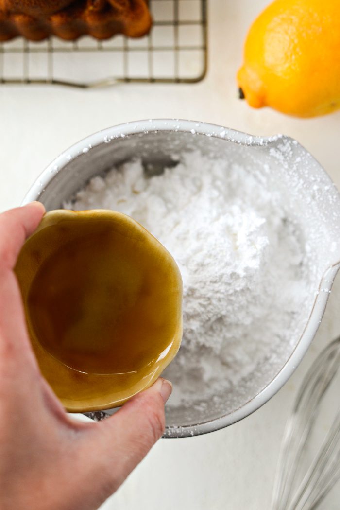 pour in meyer lemon juice