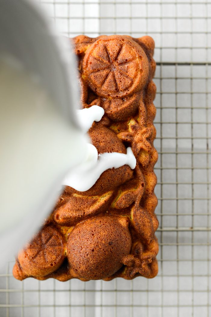 pour glaze over cooled cake