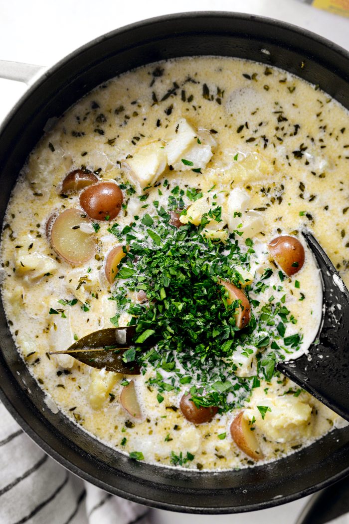 add in chopped fresh parsley