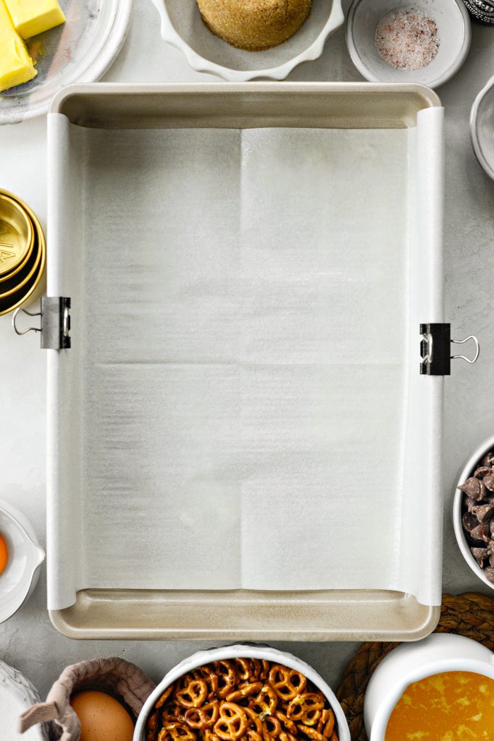 preheat oven and prepare pan