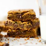 Chocolate Chip Cookie Bars with Salty Pretzel Crust
