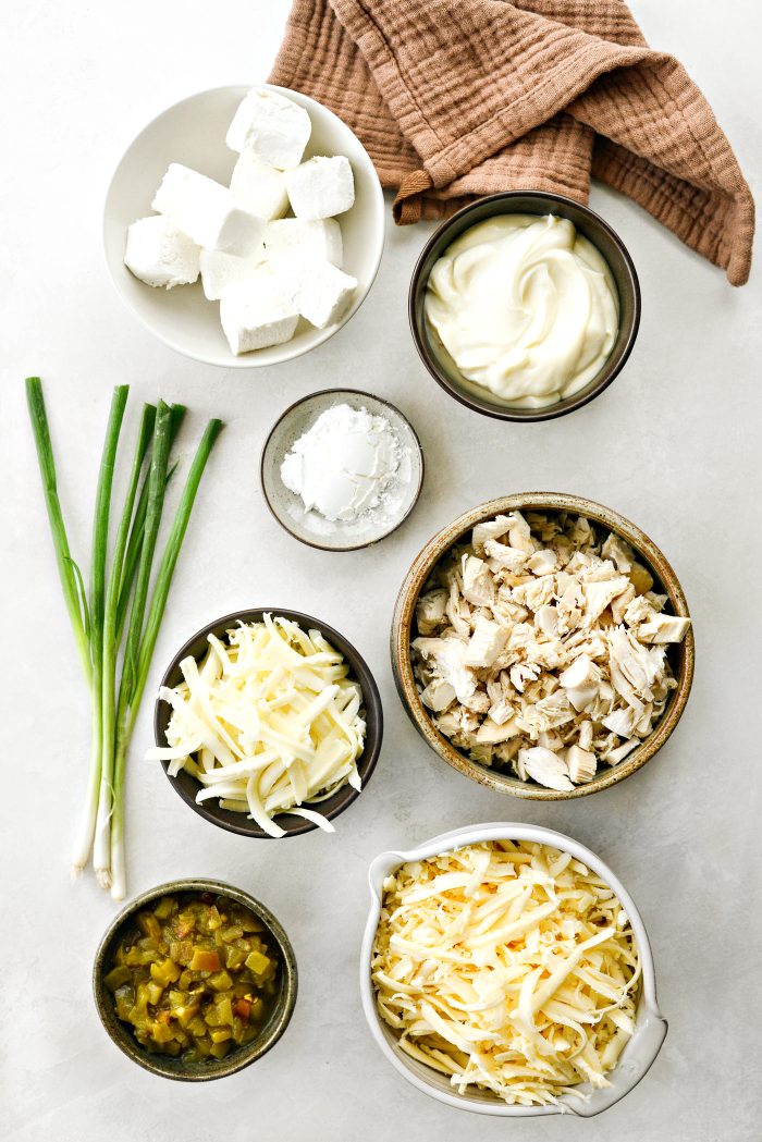 Ingredients for Cheesy Chicken Dip