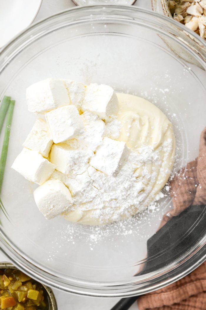 mayo, cream cheese and baking powder