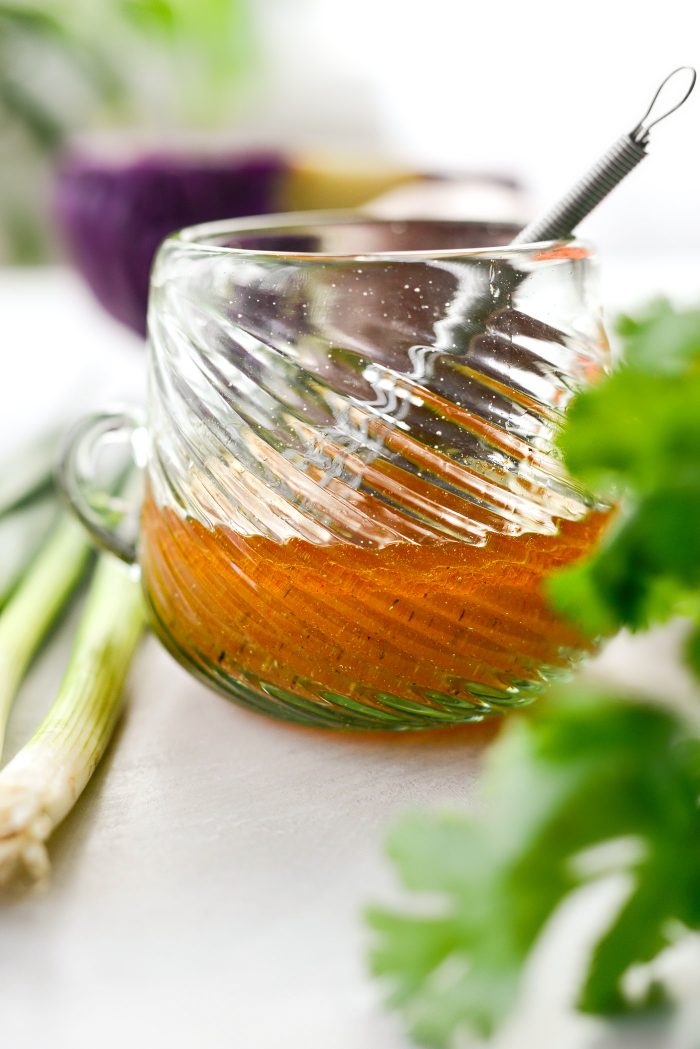 combined ingredients for dressing