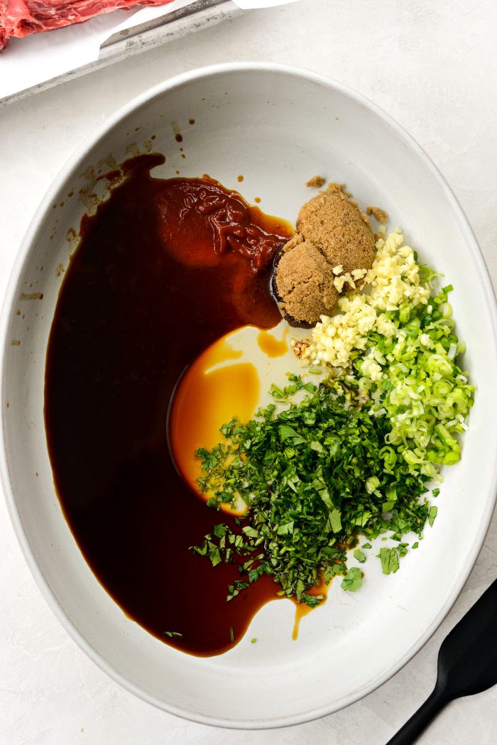 marinade ingredients in dish