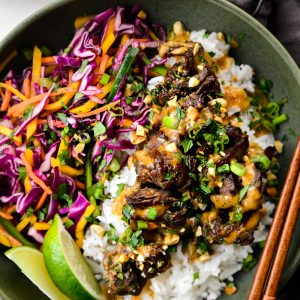 Beef Satay with Peanut Sauce