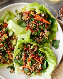 Spicy Pork and Veggie Lettuce Wraps
