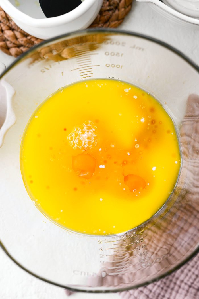 wet ingredients in bowl