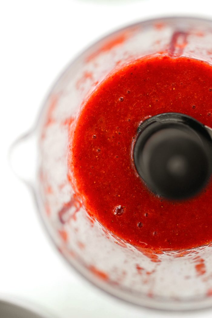 puree strawberries