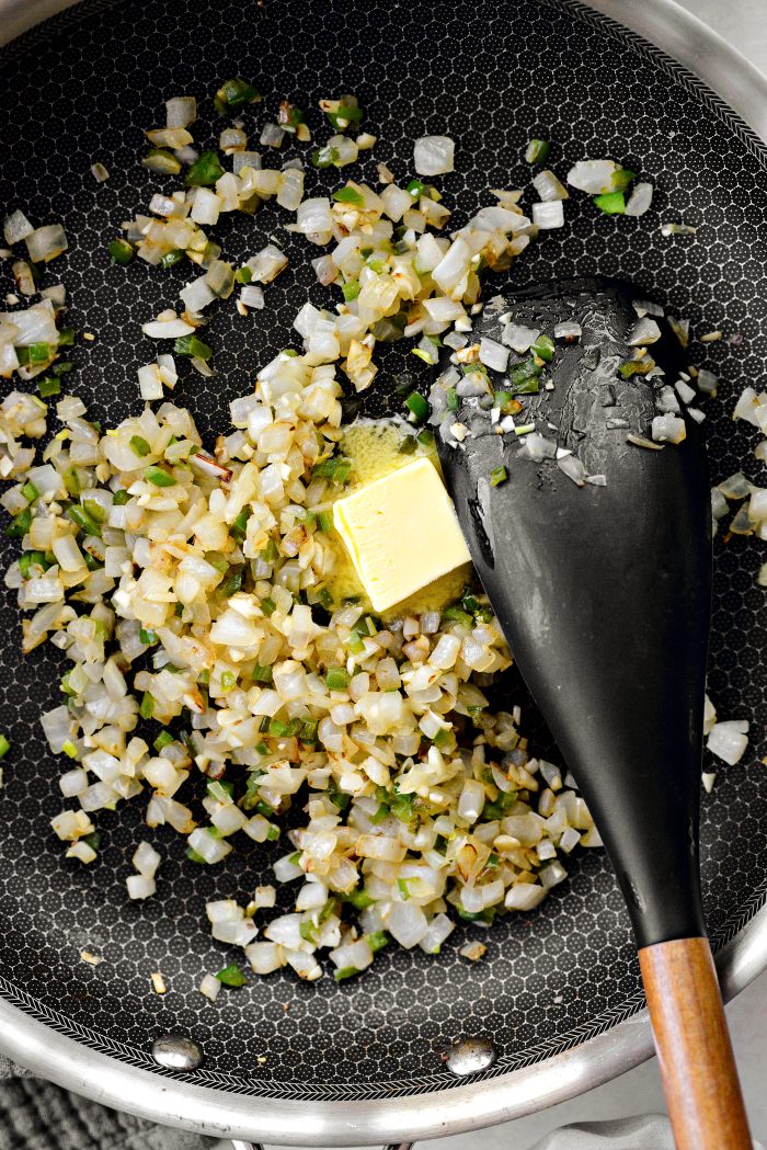 once cooked, add butter