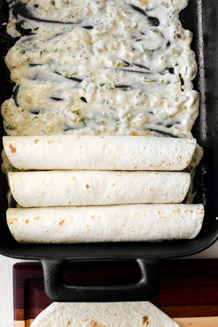roll and add to pan
