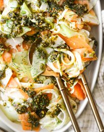 Melon Fennel Salad with Pistachio Oil
