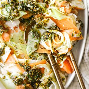 Melon Fennel Salad with Pistachio Oil