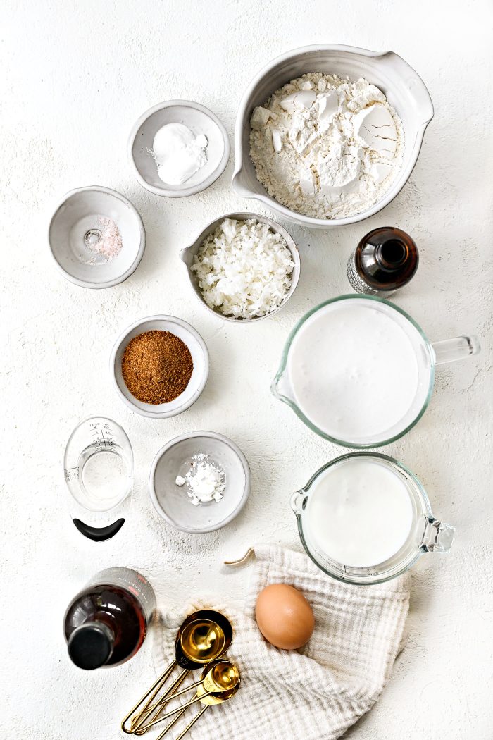 ingredients for Coconut Pancakes
