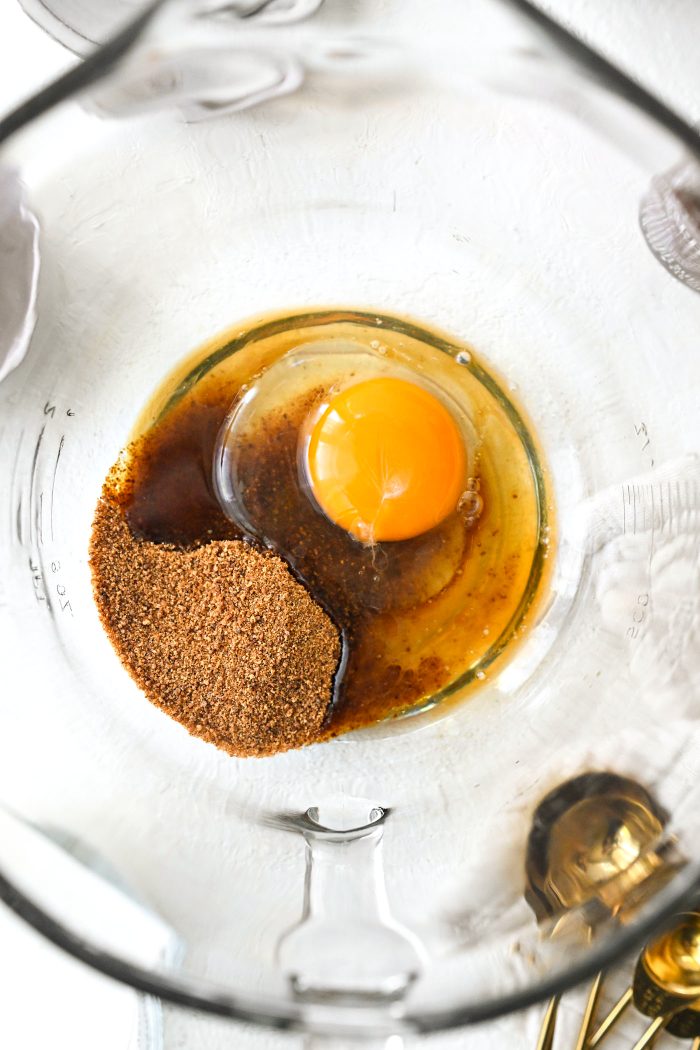 coconut sugar, egg and vanilla