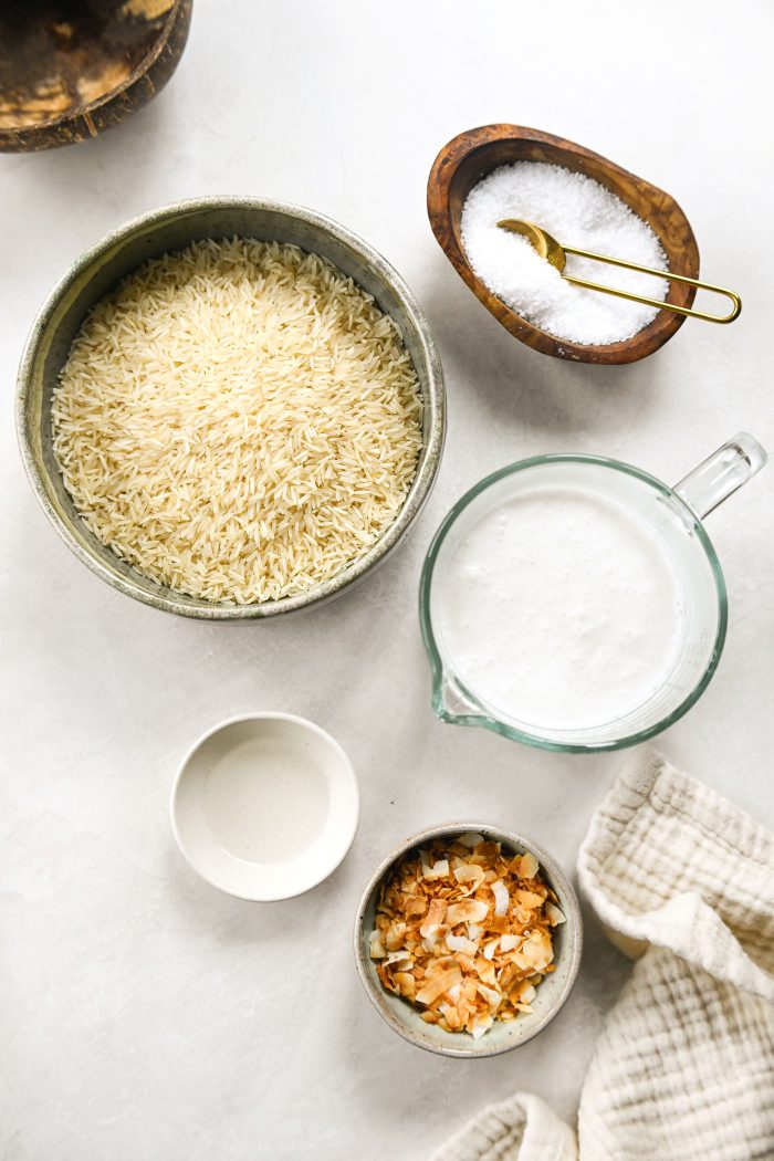 ingredients for Rice Cooker Coconut Rice