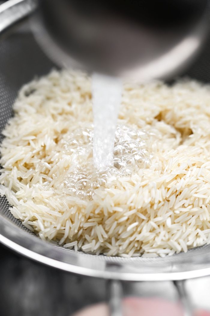 rinse rice