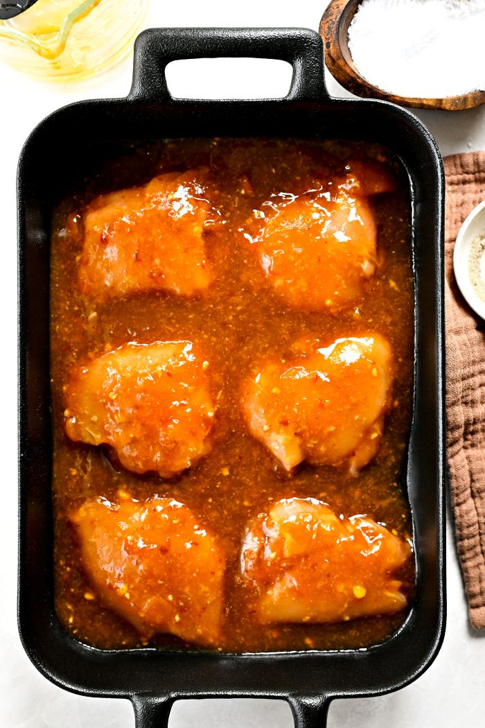 bake glazed chicken thighs