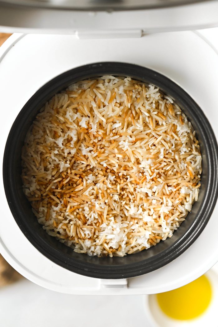 cooked toasted basmati rice