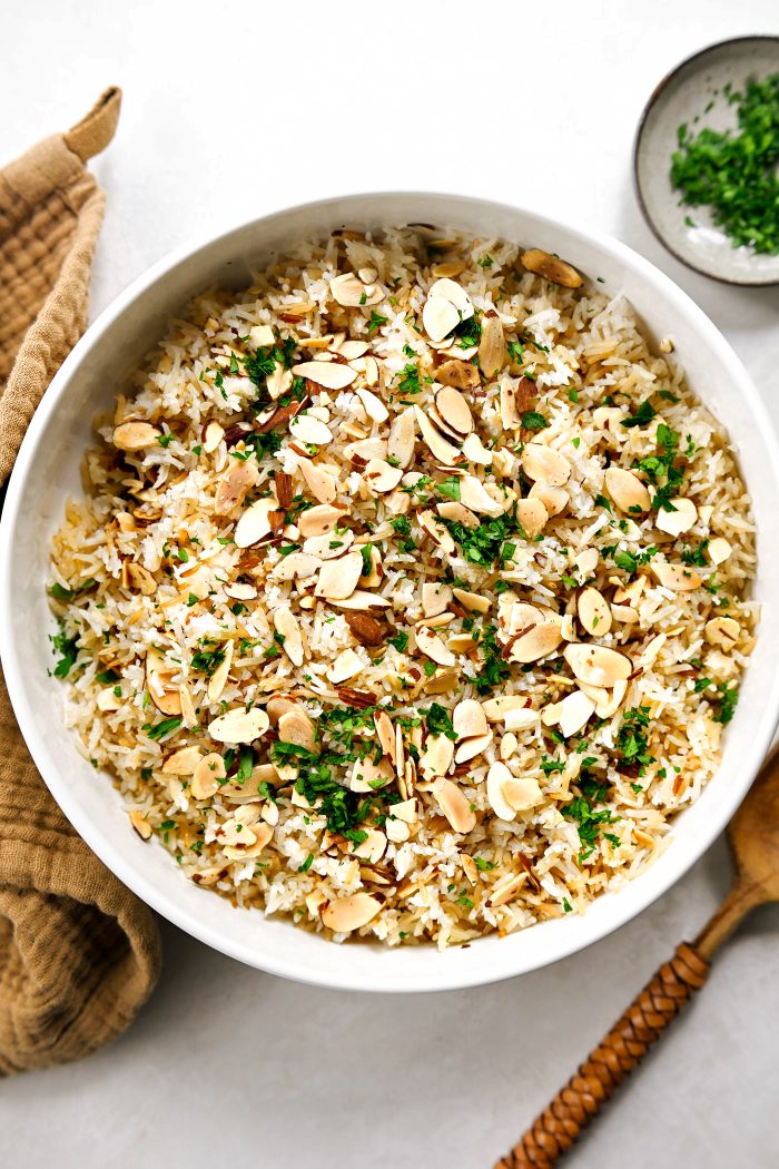 Garlic Toasted Almond Basmati Rice
