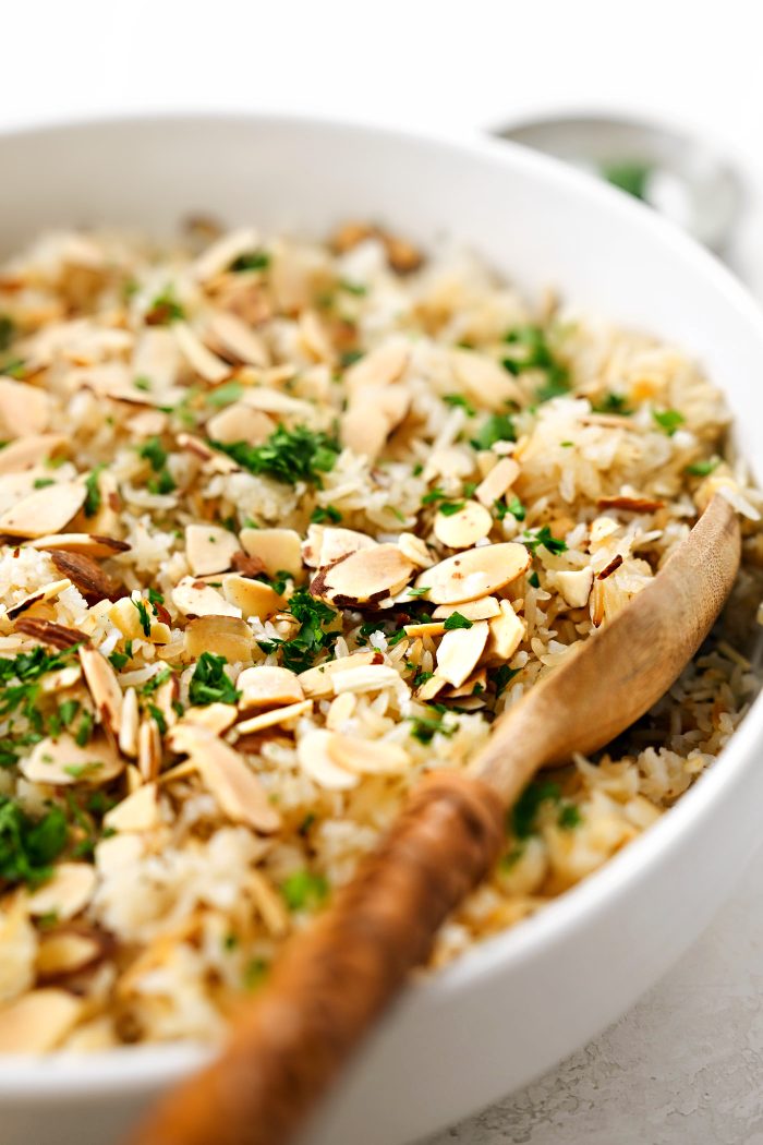 Garlic Toasted Almond Basmati Rice